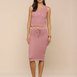 L'AGENCE - Lacen Pointelle Knit Skirt