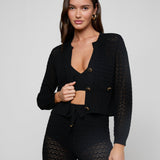 L'AGENCE - Orla Pointelle Knit Cardigan