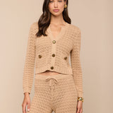 L'AGENCE - Orla Pointelle Knit Cardigan