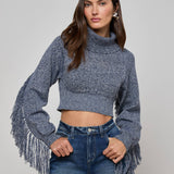 L'AGENCE - Maddison Fringed Turtleneck