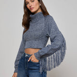 L'AGENCE - Maddison Fringed Turtleneck