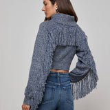 L'AGENCE - Maddison Fringed Turtleneck