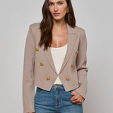 L'AGENCE - Elio Cropped Knit Blazer