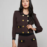 L'AGENCE - Janu Cropped Knit Jacket