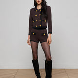 L'AGENCE - Janu Cropped Knit Jacket