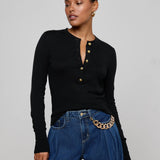 L'AGENCE - Ronda Knit Henley Top