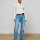 L'AGENCE - Ronda Knit Henley Top