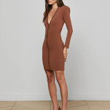 L'AGENCE - Taru Button-Front Mini Dress