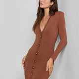 L'AGENCE - Taru Button-Front Mini Dress