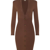 L'AGENCE - Taru Button-Front Mini Dress