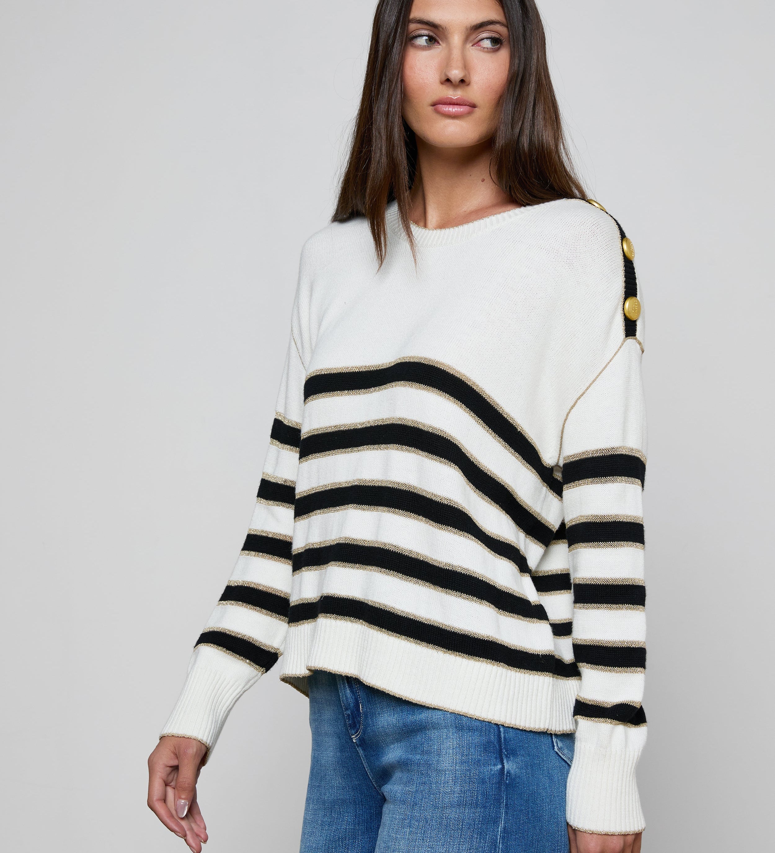 L'AGENCE - Bishop Striped Sweater