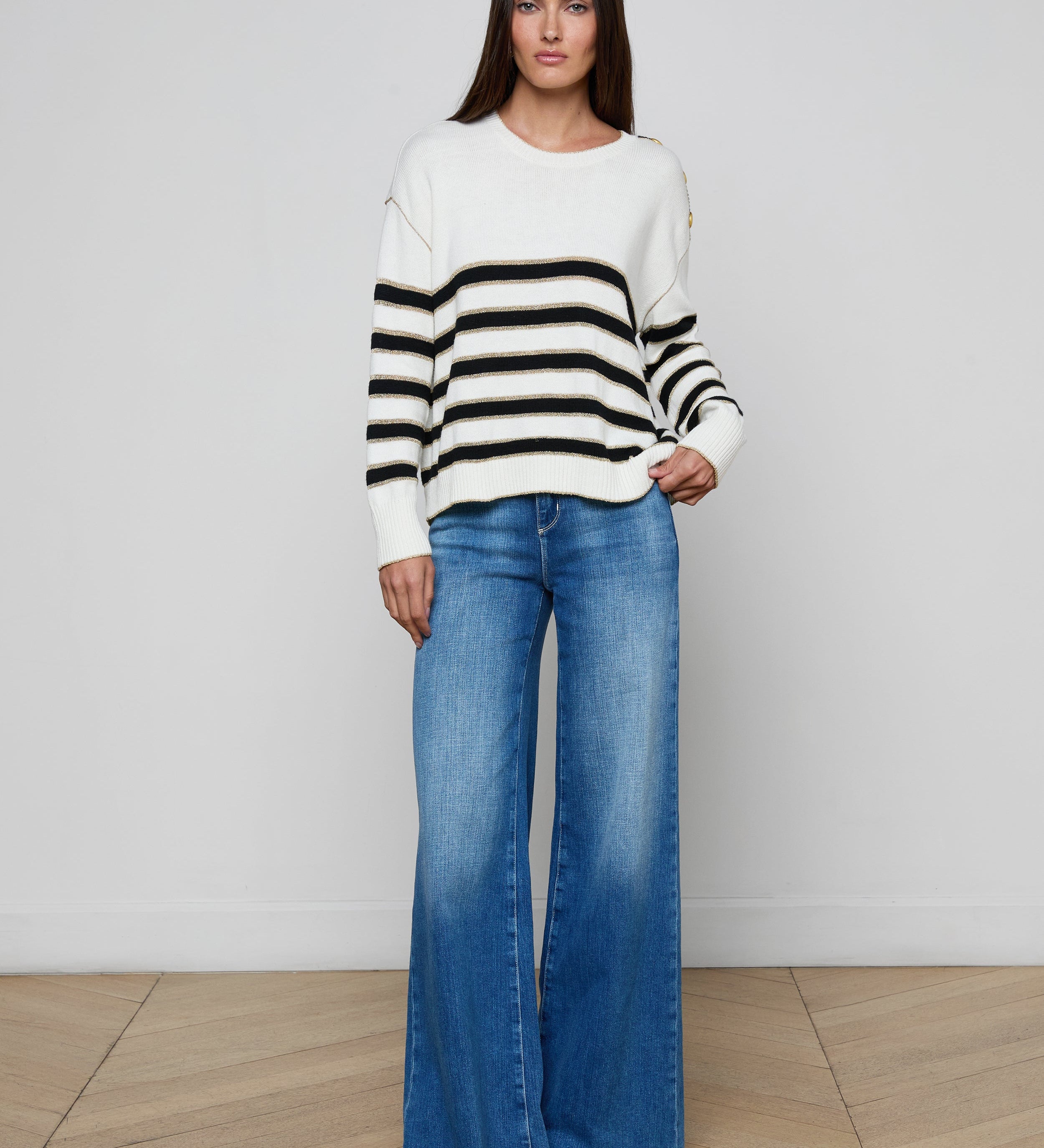 L'AGENCE - Bishop Striped Sweater