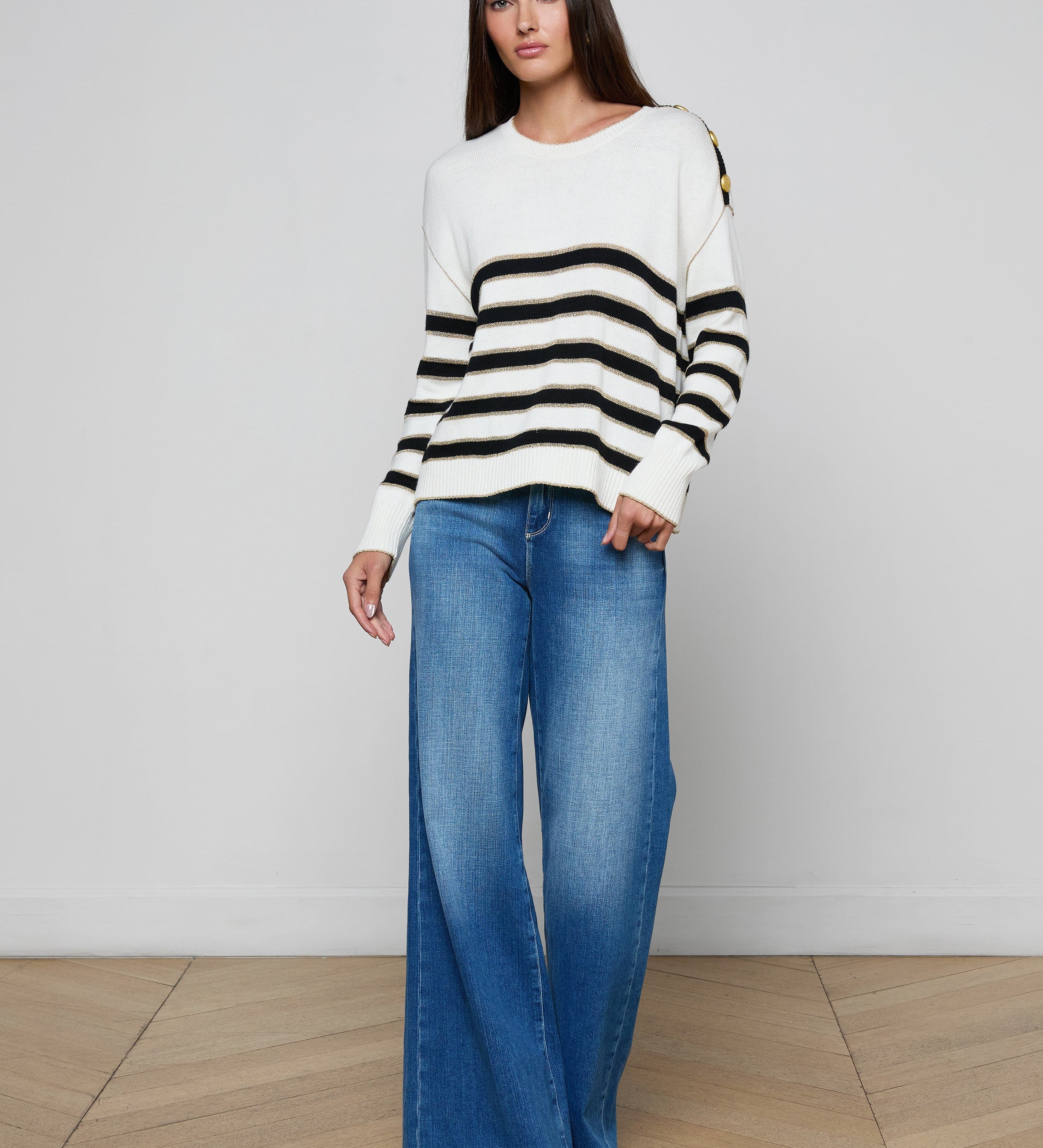 L'AGENCE - Bishop Striped Sweater