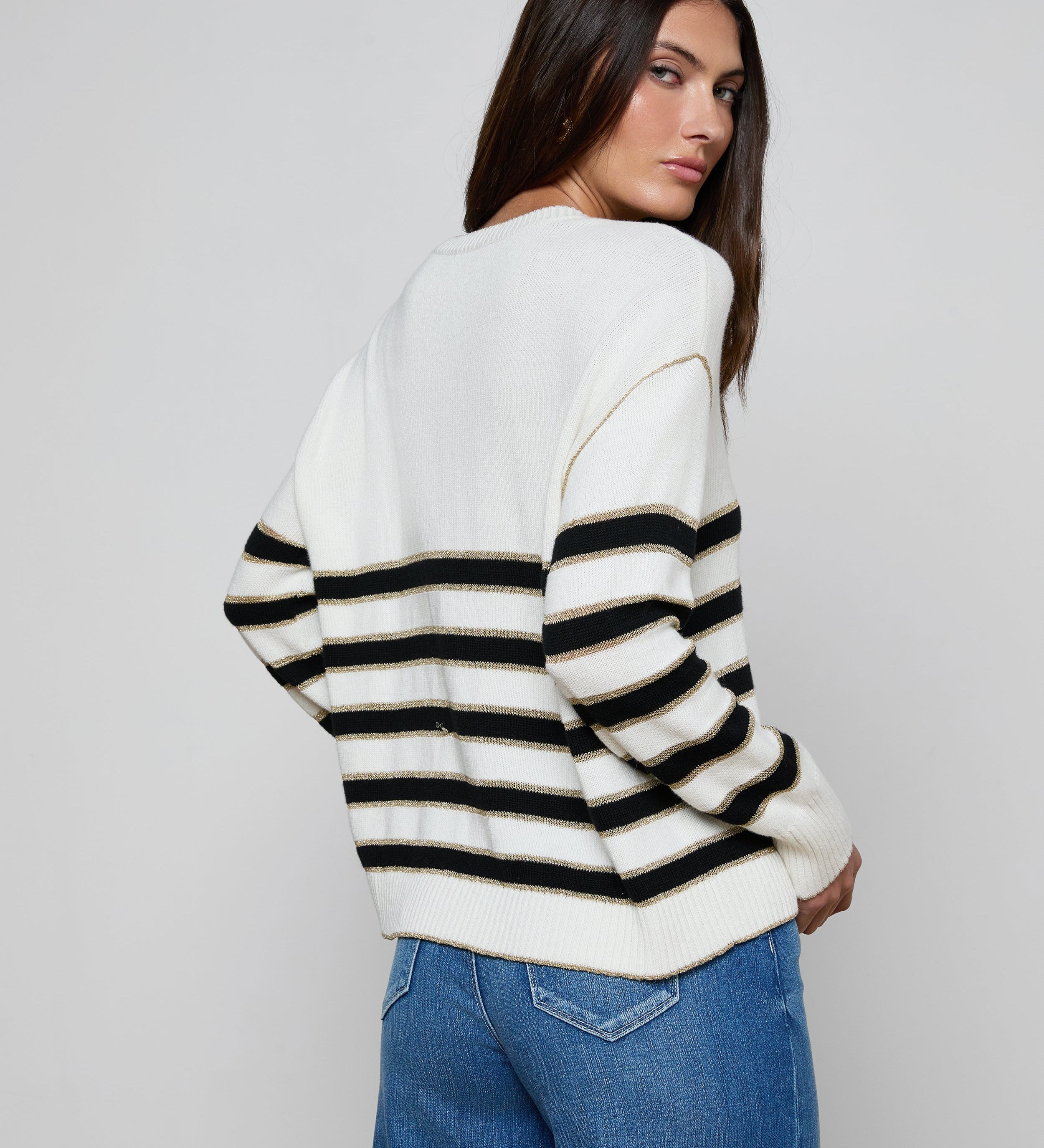 L'AGENCE - Bishop Striped Sweater