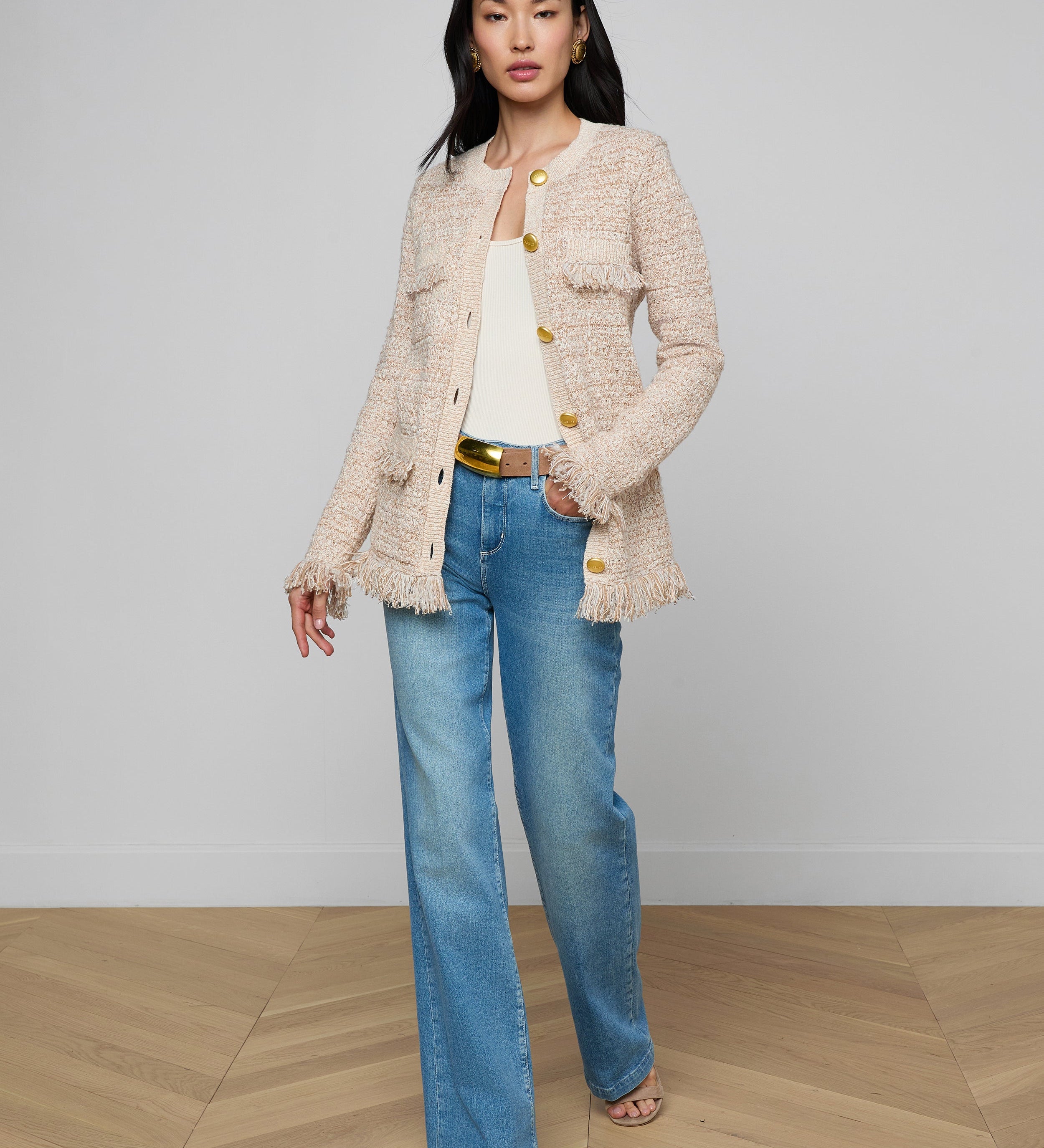 L'AGENCE - Kastoria Fringe Cardigan