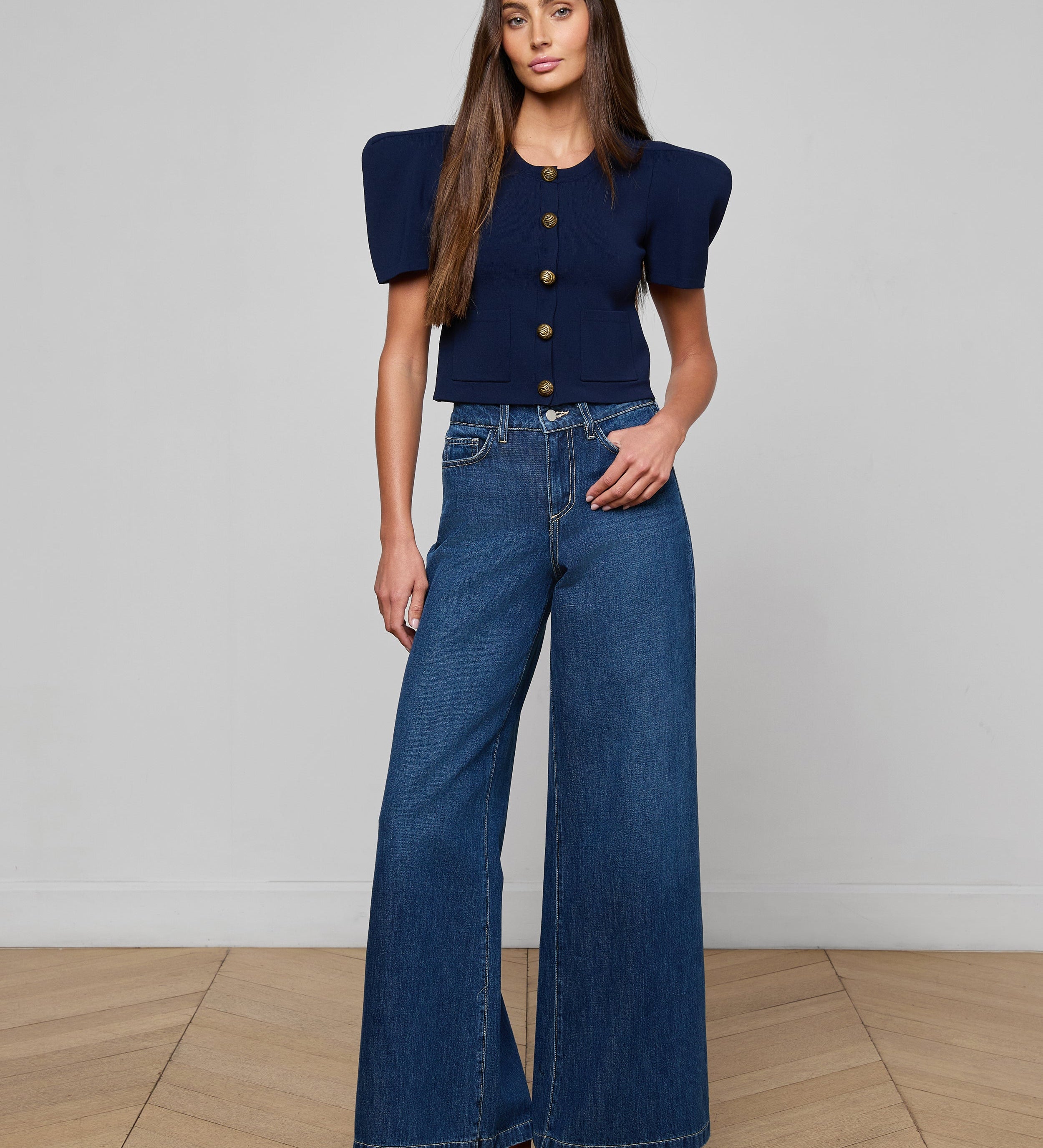 L'AGENCE - Britt Statement Shoulder Cardigan