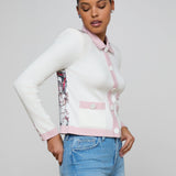 L'AGENCE - Nomi Satin Back Cardigan
