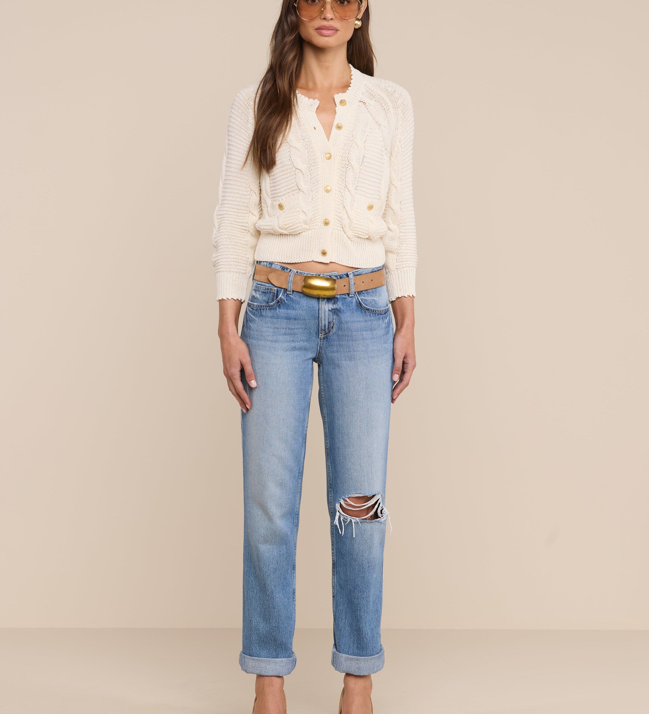 L'AGENCE - Darcy Cable Knit Cardigan