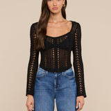 L'AGENCE - Orine Pointelle Knit Top