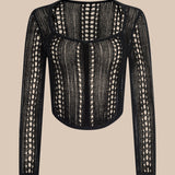 L'AGENCE - Orine Pointelle Knit Top