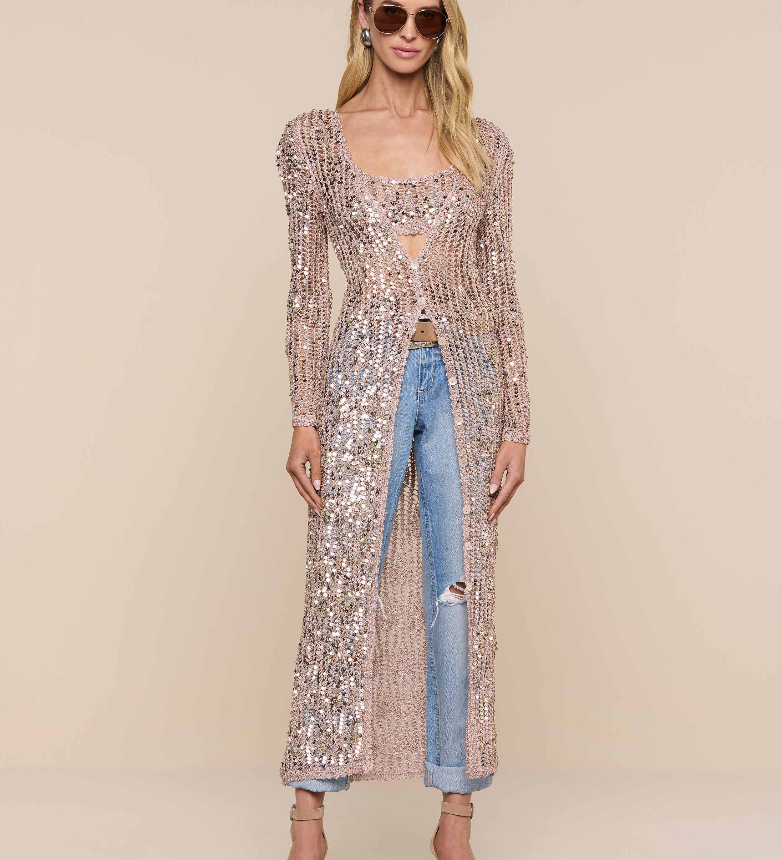 L'AGENCE - Sanya Crocheted Cardigan