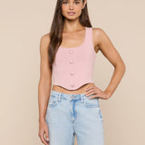 L'AGENCE - Dove Knit Corset Top