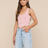 L'AGENCE - Dove Knit Corset Top