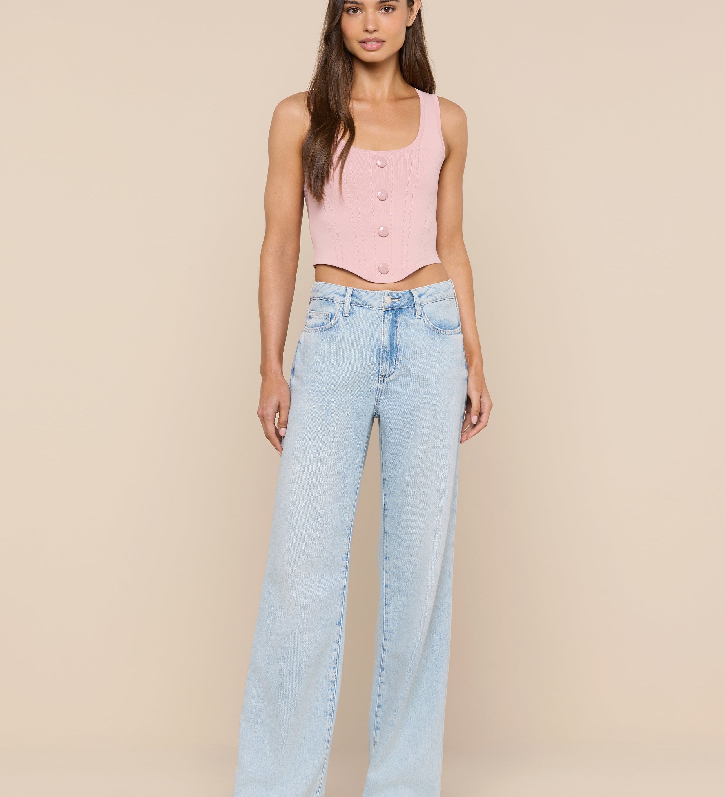 L'AGENCE - Dove Knit Corset Top