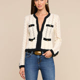 L'AGENCE - Zephyra Pointelle Knit Cardigan