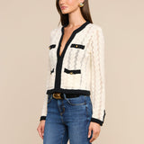 L'AGENCE - Zephyra Pointelle Knit Cardigan