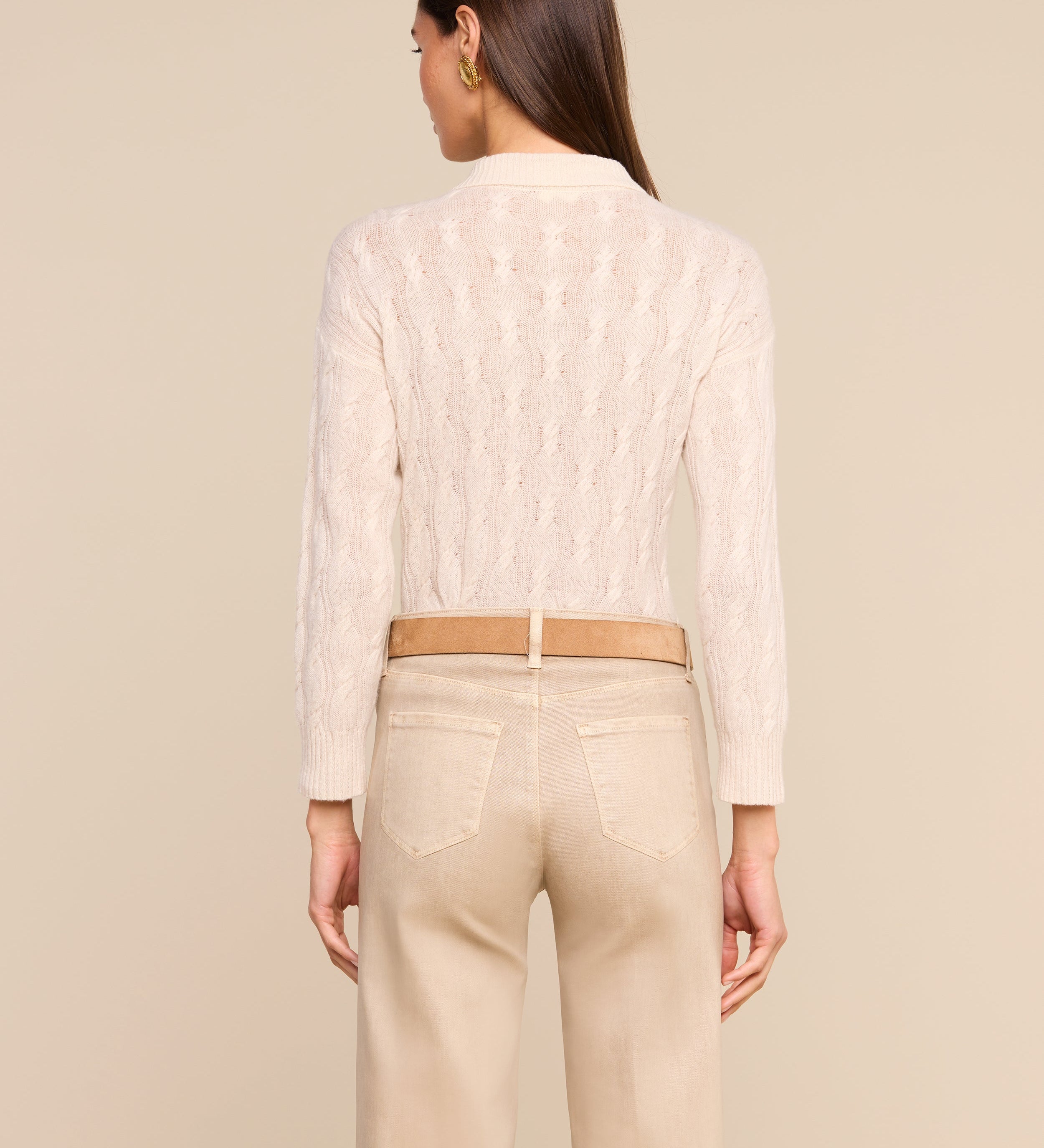 L'AGENCE - Airy Cable Knit Sweater