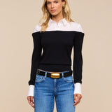 L'AGENCE - Mathilde Poplin Collar Pullover