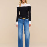 L'AGENCE - Mathilde Poplin Collar Pullover