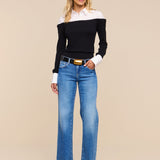 L'AGENCE - Mathilde Poplin Collar Pullover