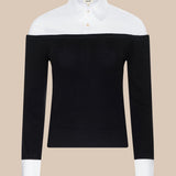 L'AGENCE - Mathilde Poplin Collar Pullover