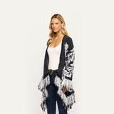 L'AGENCE - Naiad Jacquard Fringe Cardigan