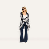 L'AGENCE - Naiad Jacquard Fringe Cardigan
