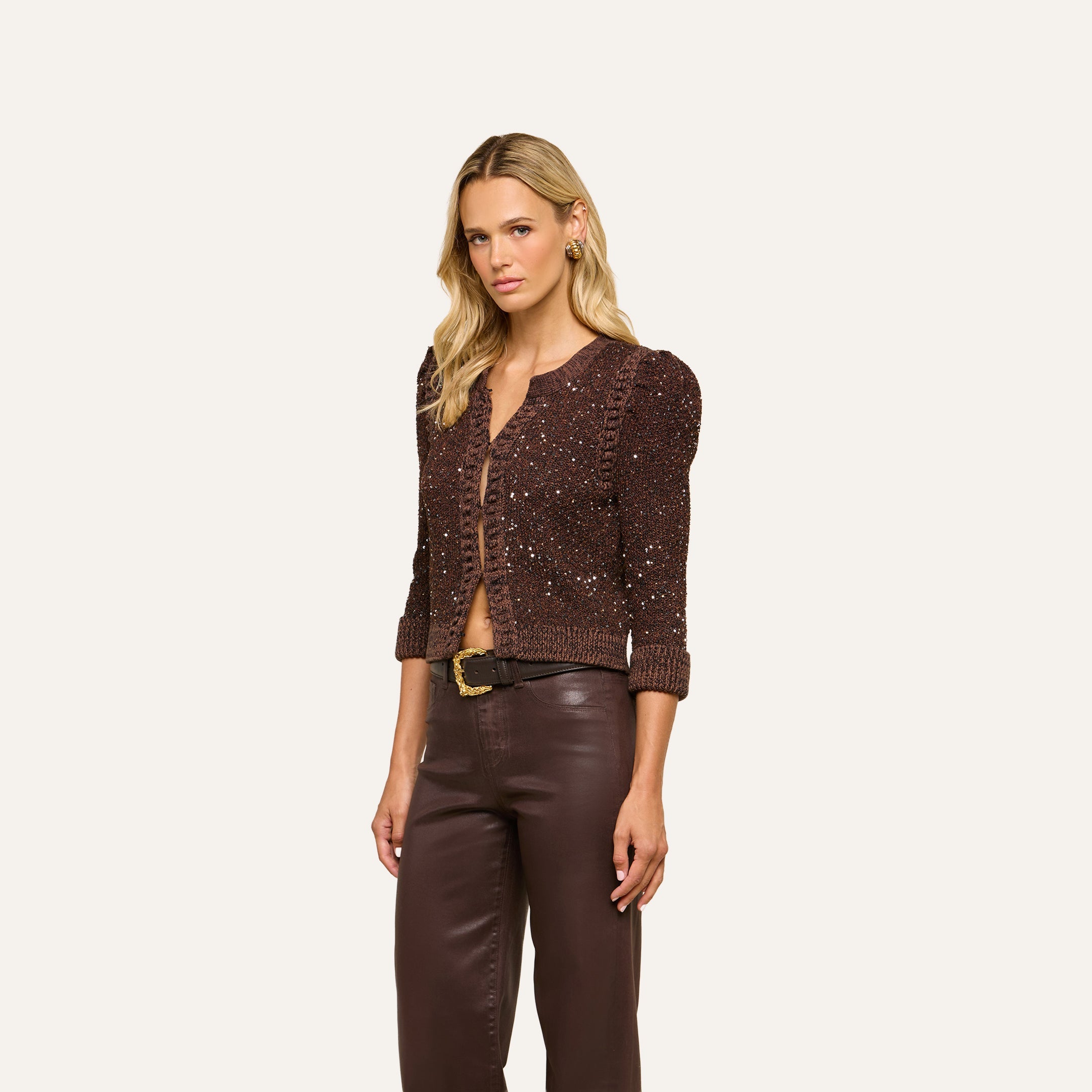 L'AGENCE - Thistle Sequined Cardigan