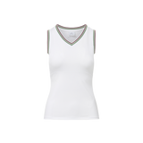 Veronica Beard - Spin Striped-Trim Tank Top