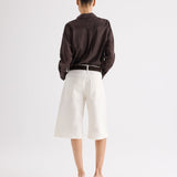 TWP - Boxy Relaxed Shorts With Crystal Clusters in Denim