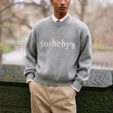 FRAME - Sotheby's Unisex Cashmere Sweater -- Grey Melange