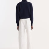 ROHE - Merino wool polo | navy