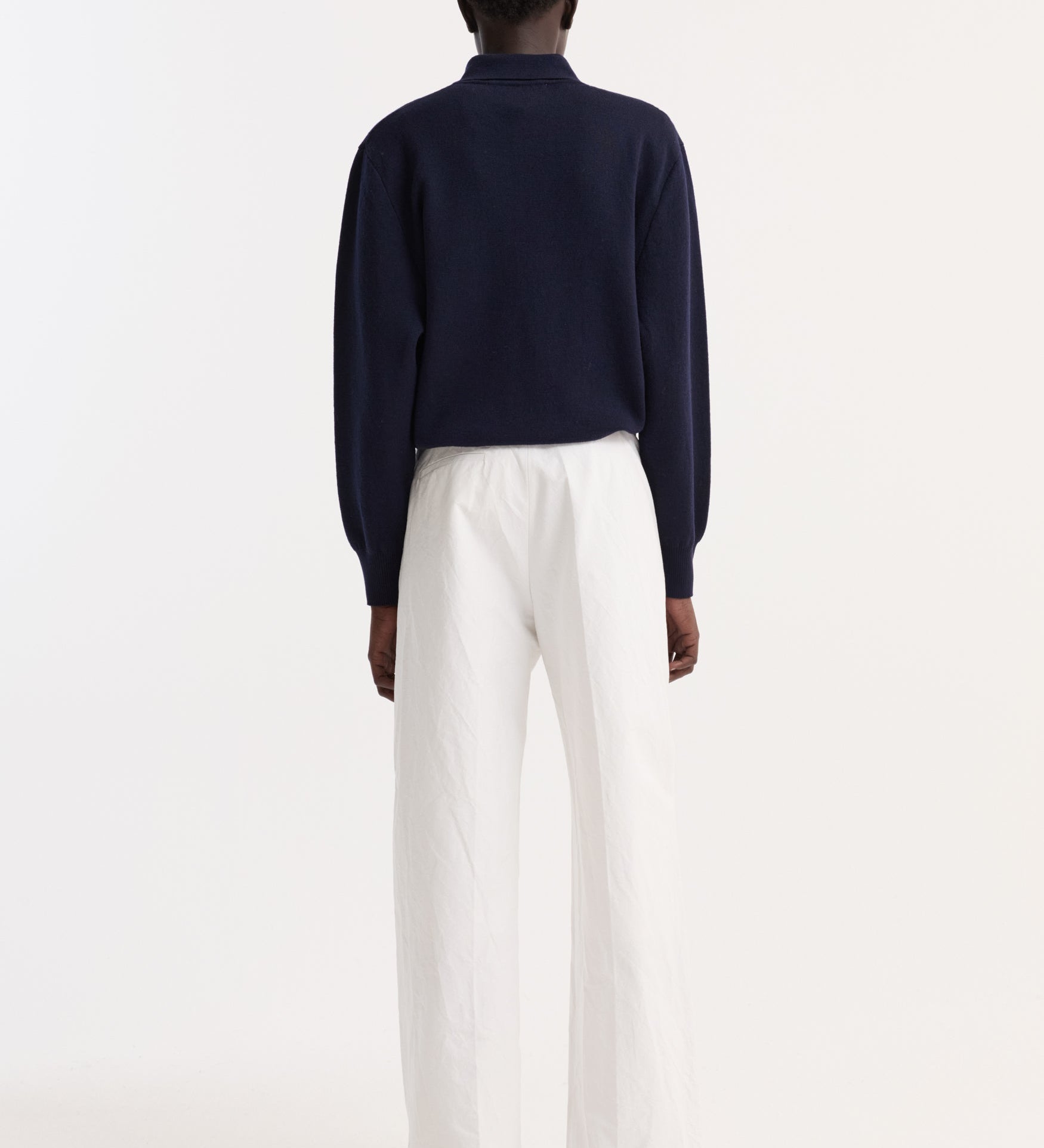 ROHE - Merino wool polo | navy