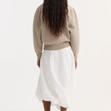 ROHE - Wool cashmere polo | stone melange