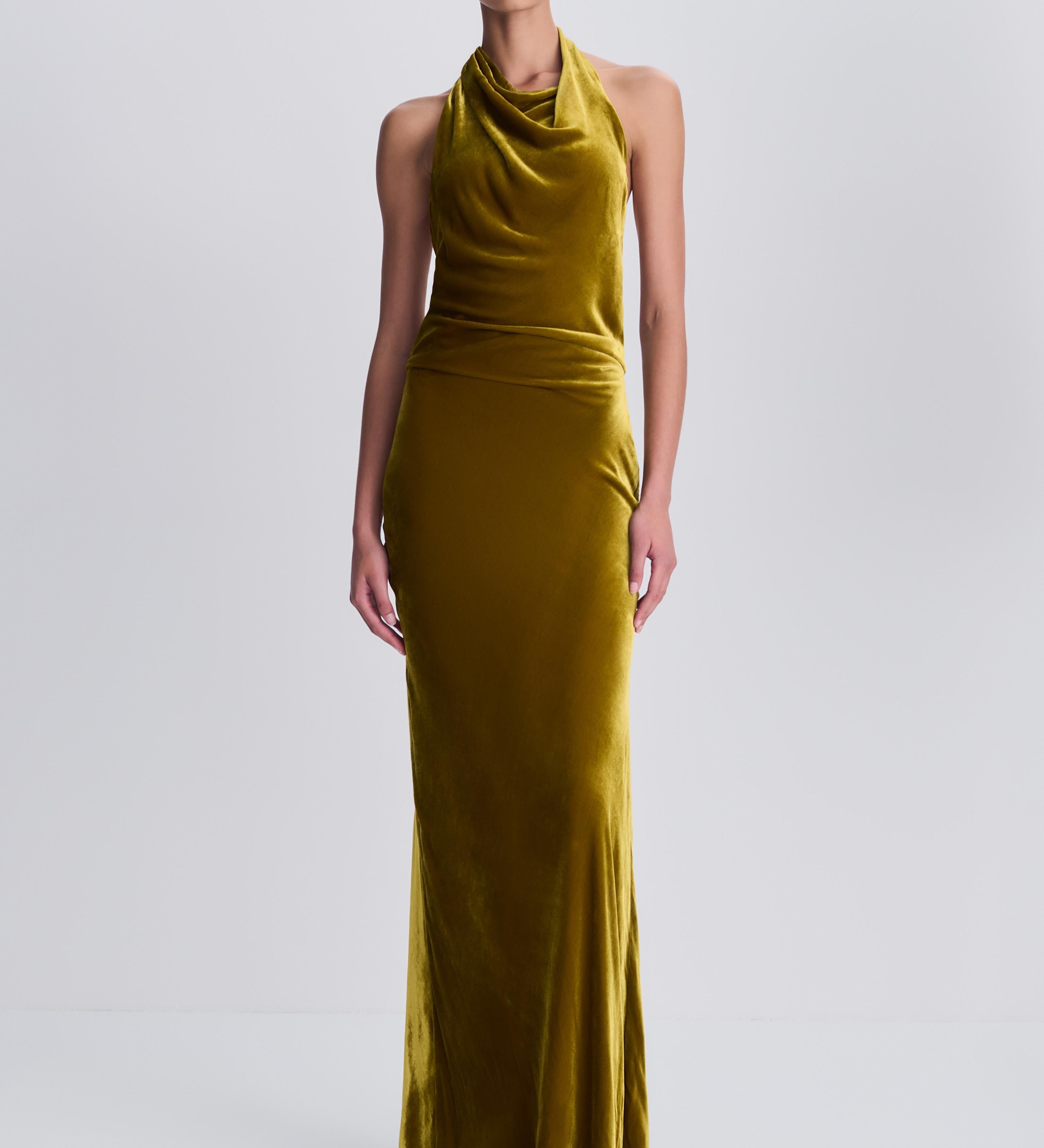 Simkhai - Reannon Draped Velvet Draped Gown