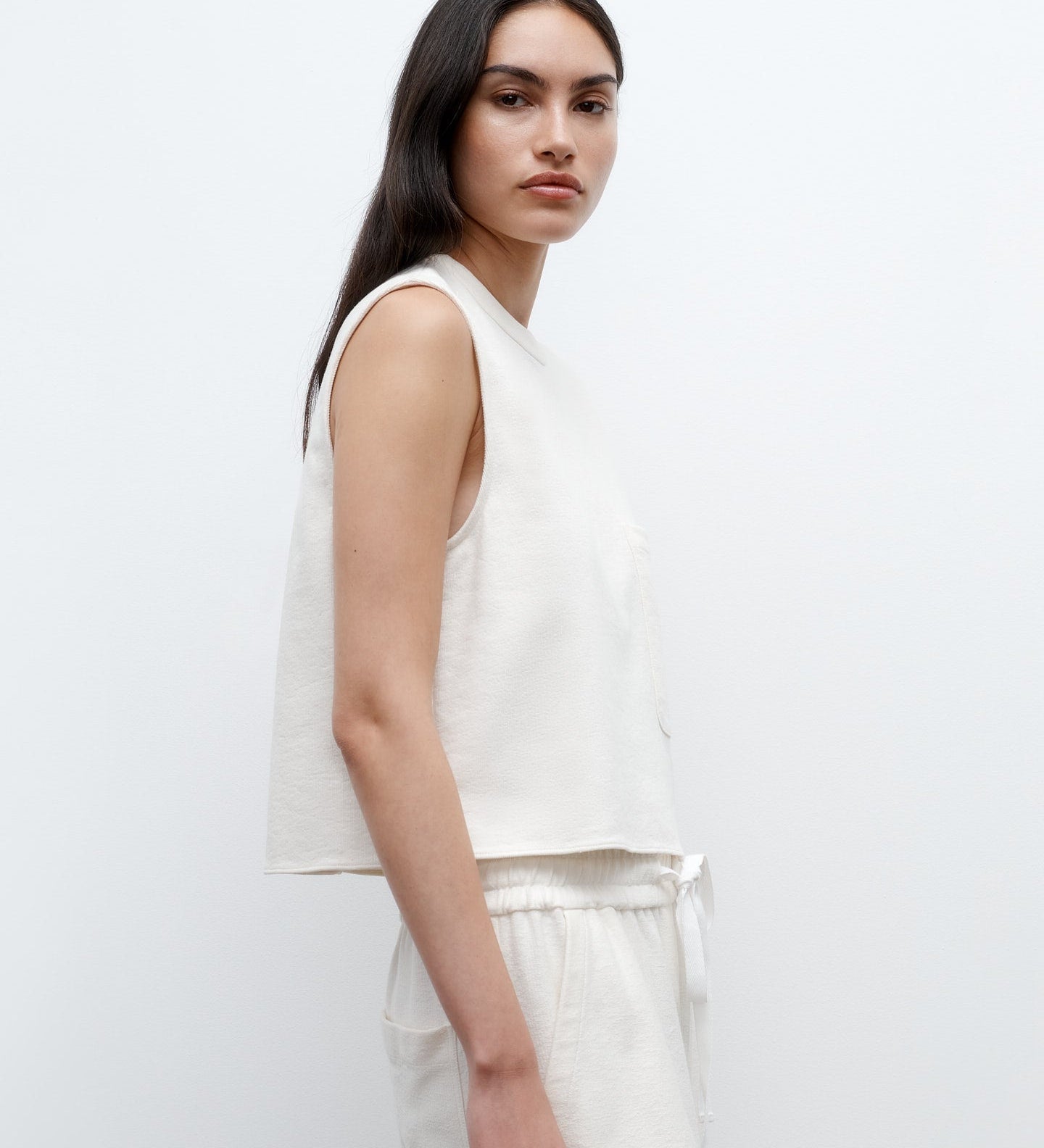 TWP - Cropped Muscle Tank in French Terry