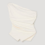 ROHE - Off shoulder lapel top | off white