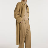 ROHE - Double - faced wool padded coat | camel