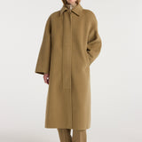ROHE - Double - faced wool padded coat | camel