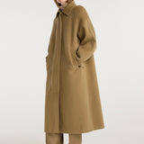 ROHE - Double - faced wool padded coat | camel